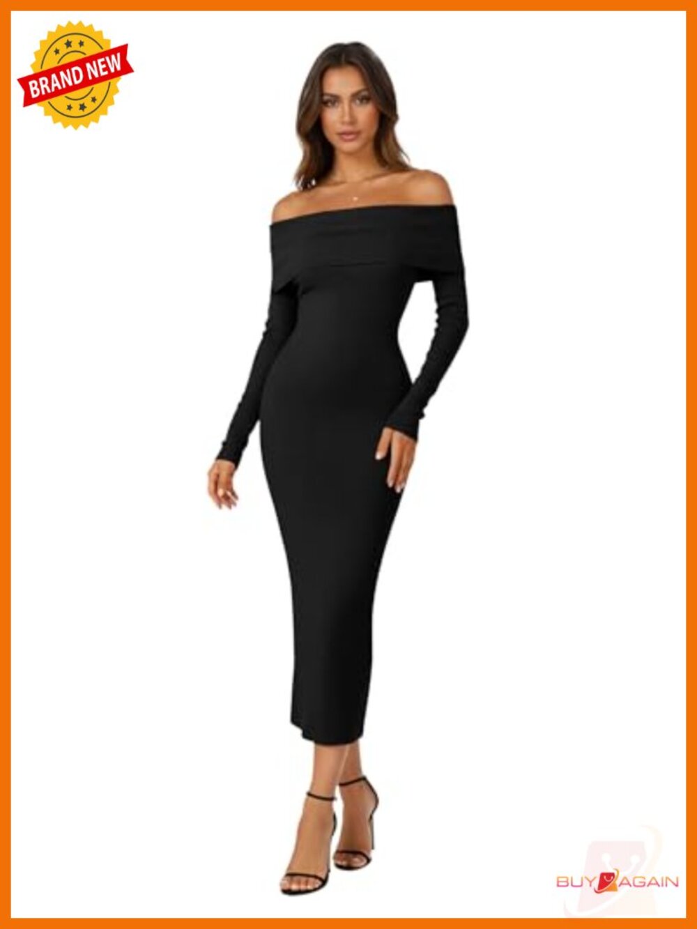 Off Shoulder Bodycon Sweater Dress Long Sleeve Maxi Fall Cocktail Party